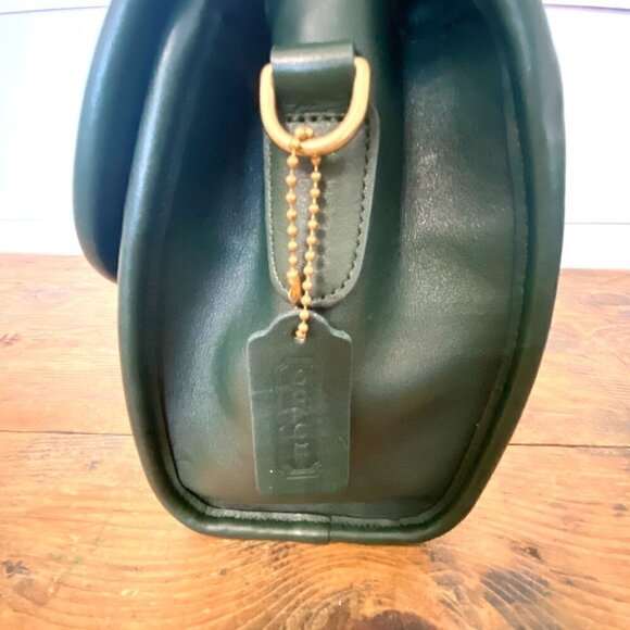 Coach Vintage Manor Leather Top Handle Satchel in Bottle Green #9977 - Picture 9 of 16